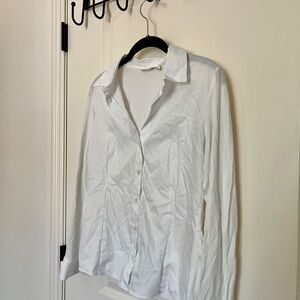 Calvin Klein Collection cotton modal Crisp White Top